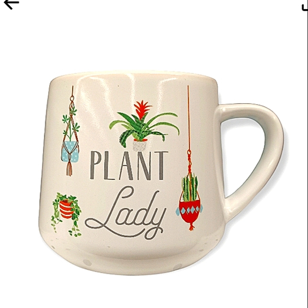 PLANT LADY Graphic Garden Coffee Mug Decor or Planter NWT - Picture 3 of 8